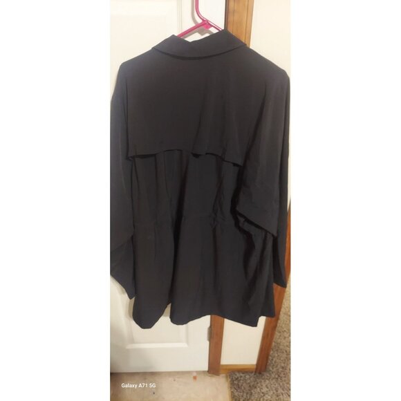 TORRID Happy Camper Stretch Woven Anorak Jacket Deep Black Size 5X Plus Size NWT - Picture 10 of 13